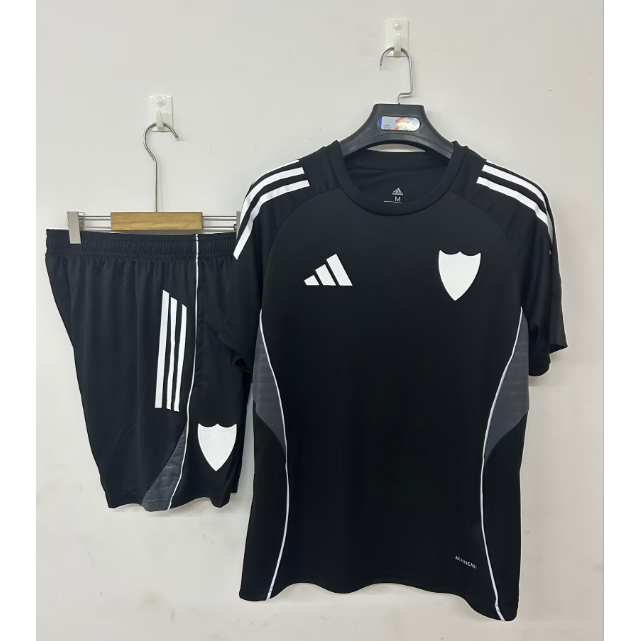 2025-26 Athletic Club Bilbao Black Training Kits Shirt with Shorts